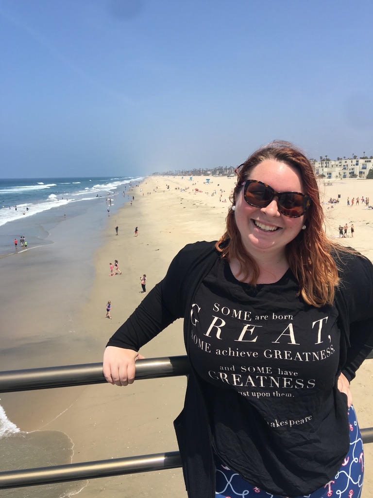 Laura in Huntington Beach, summer 2017